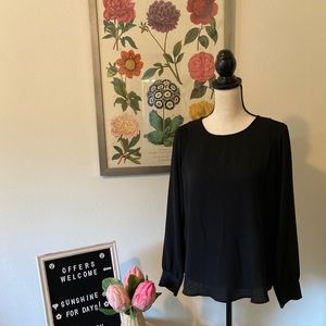 Long Sleeve Smocked Shoulder Top